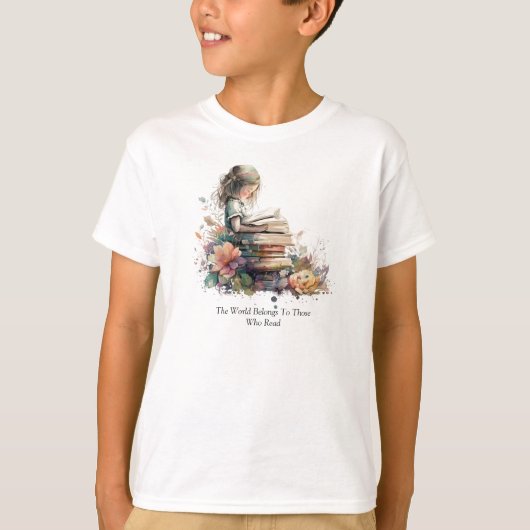 Kinder lesen T - Shirt (Vorderseite)