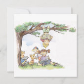 Kinder lesen unter einem Baum Karte (Vorderseite)