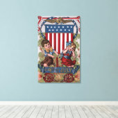 Kinder Leuchtfeuerwerke Leinwanddruck (Insitu (Holzboden))