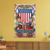 Kinder Leuchtfeuerwerke Leinwanddruck (Insitu (Wohnzimmer))