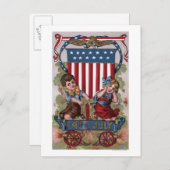 Kinder Leuchtfeuerwerke Postkarte (Vorne/Hinten)