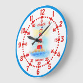 Kinder Leuchtturm lernen Zeit blauen weißen Wanduh Große Wanduhr (Winkel)