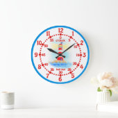 Kinder Leuchtturm lernen Zeit blauen weißen Wanduh Große Wanduhr (Zuhause)