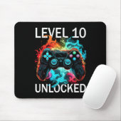 Kinder Level 10 Unlock Video Gamer Retro 10. Gebur Mousepad (Mit Mouse)