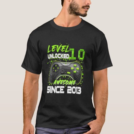 Kinder Level 10 Unlocks Shirt Gamer 10 t (Vorderseite)