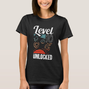 Kinder Level 10 Unlocks Video Gamer 10. Geburtstag T-Shirt