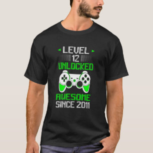 Kinder-Level 12 Unlock Gaming 12. GeburtstagsGamer T-Shirt