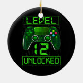 Kinder Level 12 Unverriegelter lustiger Videospiel Keramik Ornament (Hinten)