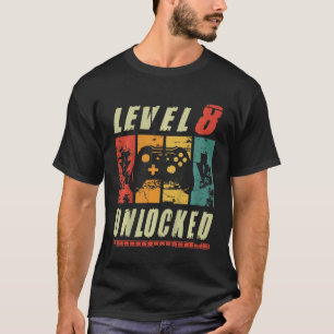 Kinder-Level 8 unverschlossener Video-Gamer - 8. G T-Shirt