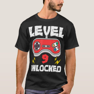 Kinder Level 9 unverschlossen Funny Video Gamer 9. T-Shirt
