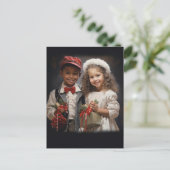 Kinder Liebe Couple Postkarte (Stehend Vorderseite)