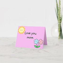 Kinder "Liebe dich Mama" Süße Muttertags-/Geburtst Dankeskarte