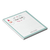 Kinder Lieber Santa Notizblock (angewinkelt)