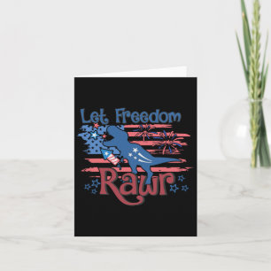 Kinder Ließ Freedom Rawr T-rex Dinosaur Usa Flagge Karte