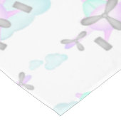 Kinder Lila Flugzeug, das zum Geburtstag Luftfahrt Tischdecke (Schrägansicht)