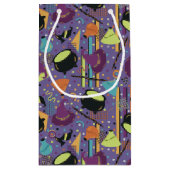 Kinder Lila Retro Witchy Halloween Kleine Geschenktüte (Rückseite)