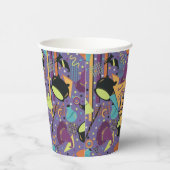 Kinder Lila Retro Witchy Halloween Pappbecher (Rechts)