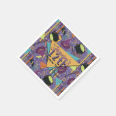 Kinder Lila Retro Witchy Halloween Serviette (Ecke)