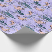 Kinder Lila und grün Unterwasser Axolotl Zeichnend Geschenkpapier (Ecke)