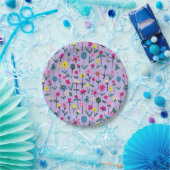 Kinder Lilac Floral Geburtstag Pappteller (Party)