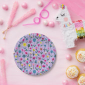 Kinder Lilac Floral Geburtstag Pappteller (Party)
