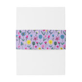 Kinder Lilac Floral Pattern Geburtstag Einladungsbanderole (Rückseitenbeispiel)