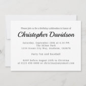 Kinder Little League Baseball Geburtstagseinladung Einladung (Rückseite)