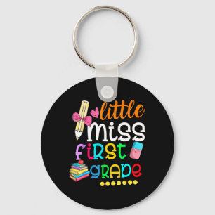 Kinder Little Miss Erste Klasse Shirt Zurück zur S Schlüsselanhänger