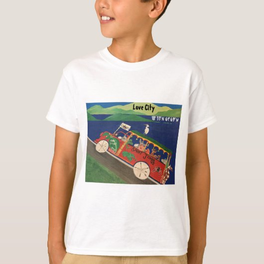 Kinder-LKW-T-Shirt mit Tieren von Johannes, USVI T-Shirt (Vorderseite)