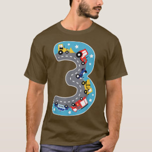 Kinder LKWs 3. Geburtstag Party 3 Jahre alt T-Shirt