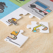 Kinder LKWs farbig grafisch Niedlich Puzzle (Seite)