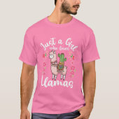 Kinder Llama Nur ein Mädchen, das Llamas  T-Shirt (Vorderseite)