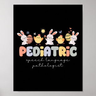 Kinder-Logopäde Osterhase Poster