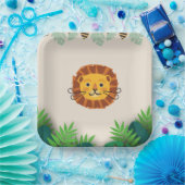 Kinder-Löwen-Dschungelparty Pappteller (Party)