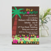 Kinder Luau Einladung (Stehend Vorderseite)