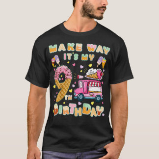 Kinder machen meinen 9. Geburtstags-Eisstapler aus T-Shirt