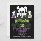 Kinder Mad Scientist Creepy Scully Custom Geburtst Einladung (Vorderseite)