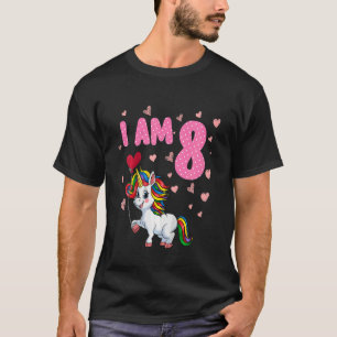 Kinder Mädchen 8 Geburtstag 8 Jahre alte Prinzessi T-Shirt