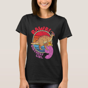Kinder Mädchen 9. Geburtstag I Rawr! Parasauroloph T-Shirt