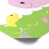 Kinder Mädchen Badezimmerkunst putzt die Zähne Poster (Ecke)