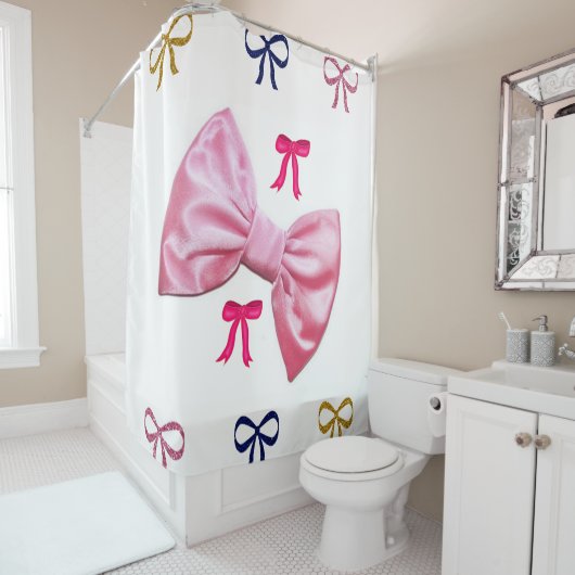 Kinder Mädchen beugen Duschvorhang (Beispiel)