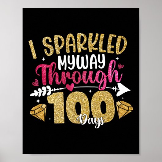 Kinder Mädchen, die ich durch 100 Tage Poster (Vorne)