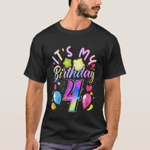 Kinder Mädchen Es ist mein Geburtstag 4 Jahre alt T-Shirt