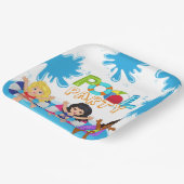 Kinder Mädchen Geburtstag Pool Party Pappteller (Gewinkelt)