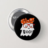 Kinder Mädchen Kleinkind glücklich Halloween Geist Button (Vorne & Hinten)