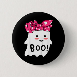 Kinder Mädchen Kleinkind glücklich Halloween Geist Button