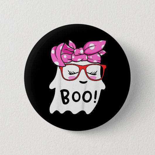 Kinder Mädchen Kleinkind glücklich Halloween Geist Button (Vorderseite)