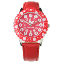 Kinder Mädchen rot & weiß tragen Ihren Namen Armba