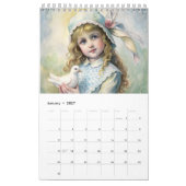 Kinder Mädchen Vintag Osterhase 2025 Kalender (Jan 2027)