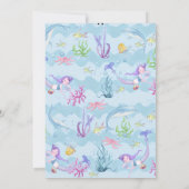 Kinder Magische Meerjungfrau Geburtstagspartei Einladung (Rückseite)